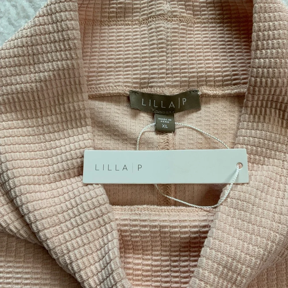LILLA P 3/4 SLEEVE MOCK NECK DRESS - Picture 5 of 9